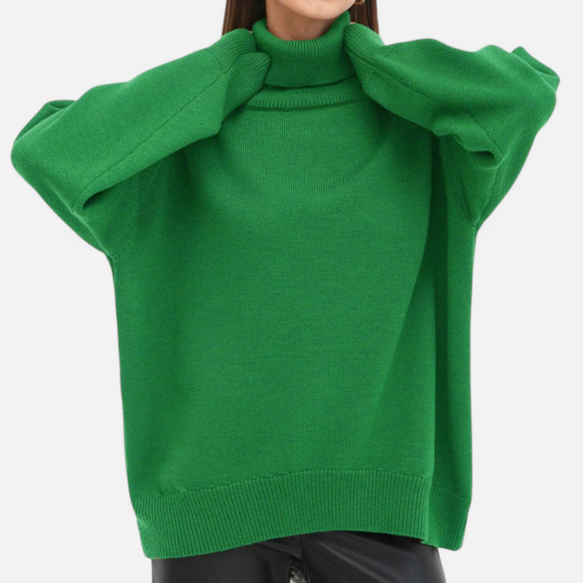 Dorevelle | Chic Women's Oversized Turtleneck Sweater for Cozy Elegance