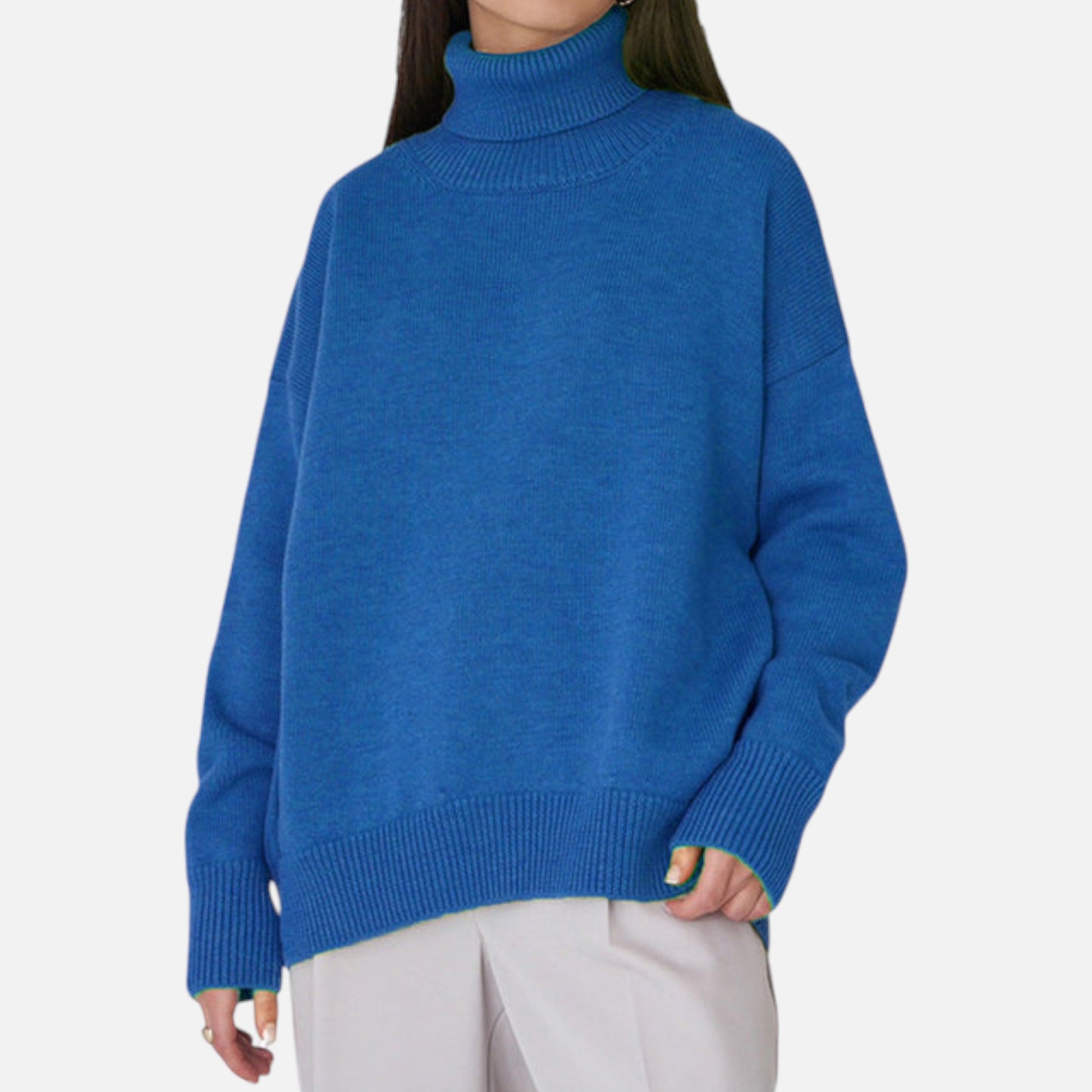 Dorevelle | Chic Women's Oversized Turtleneck Sweater for Cozy Elegance