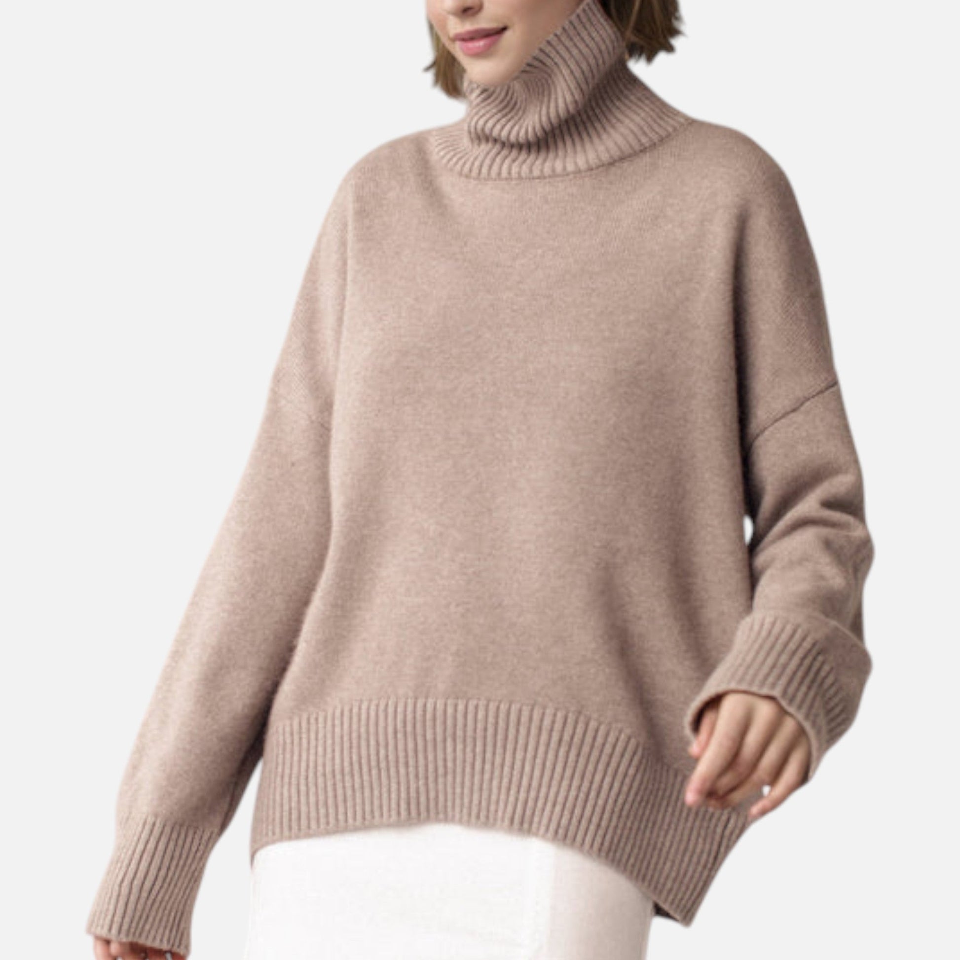 Dorevelle | Chic Women's Oversized Turtleneck Sweater for Cozy Elegance