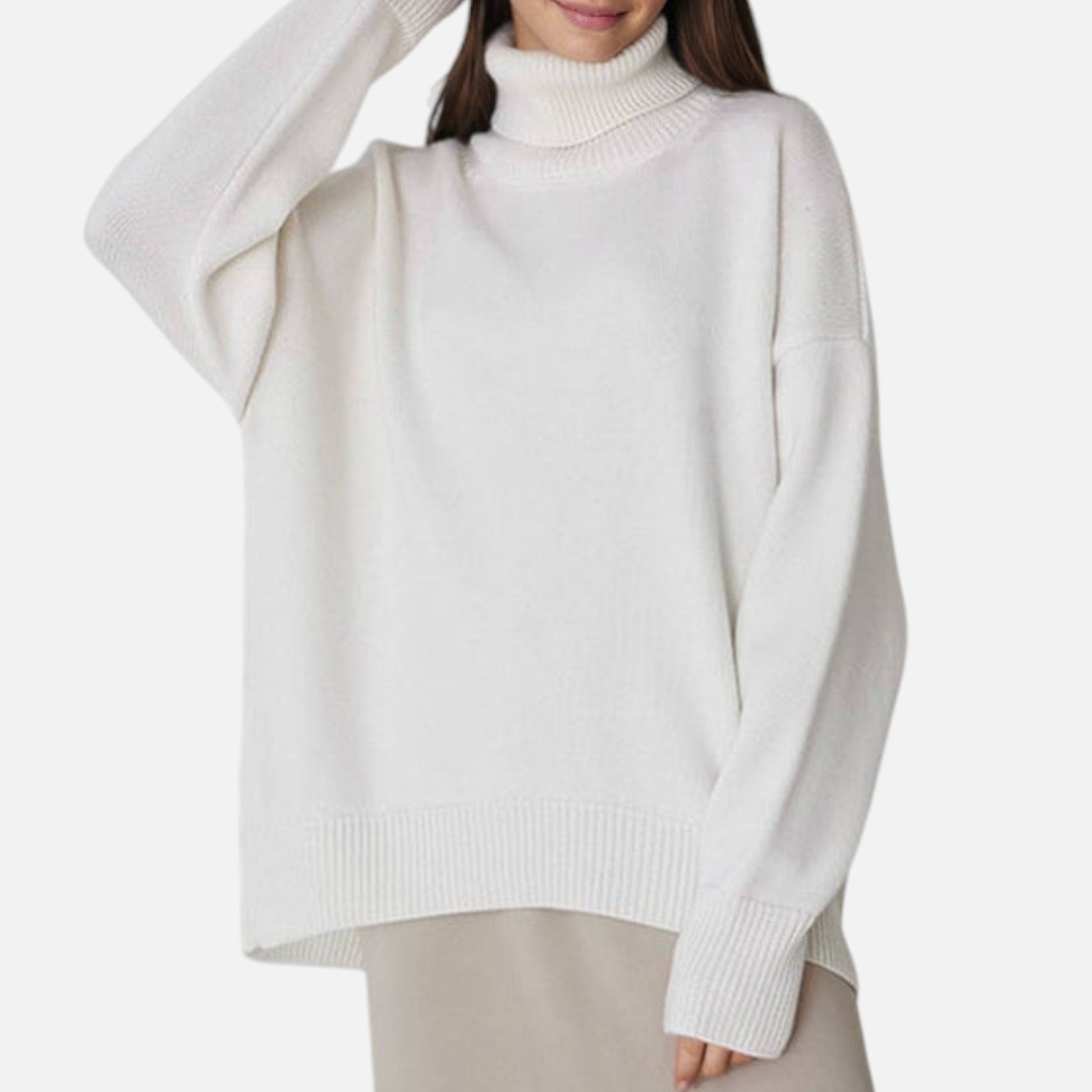 Dorevelle | Chic Women's Oversized Turtleneck Sweater for Cozy Elegance