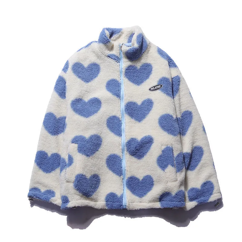 Alice - Romantic Ladies' Jacket with Cute Double-Sided Heart Pattern