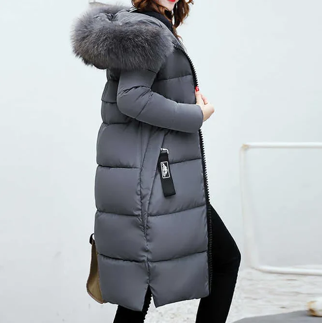 Fuzede - Long Women's Winter Coat for Elegant Protection and Comfort