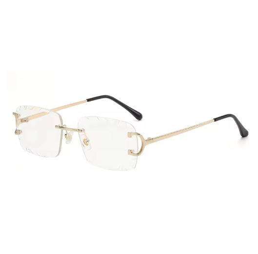 Minimalist metal sunglasses - square & rimless for street looks