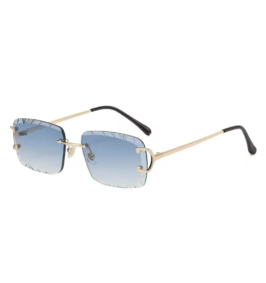 Minimalist metal sunglasses - square & rimless for street looks