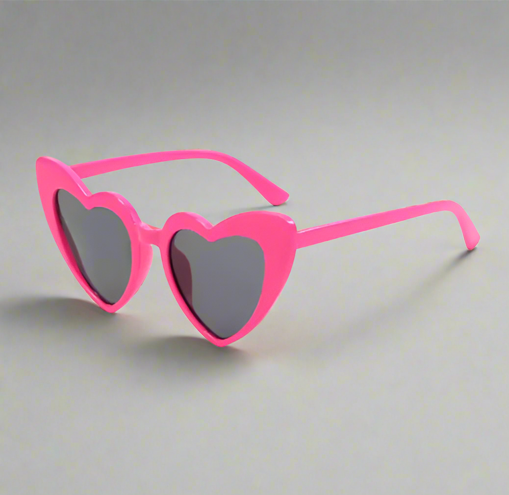 Ladies heart sunglasses retro big