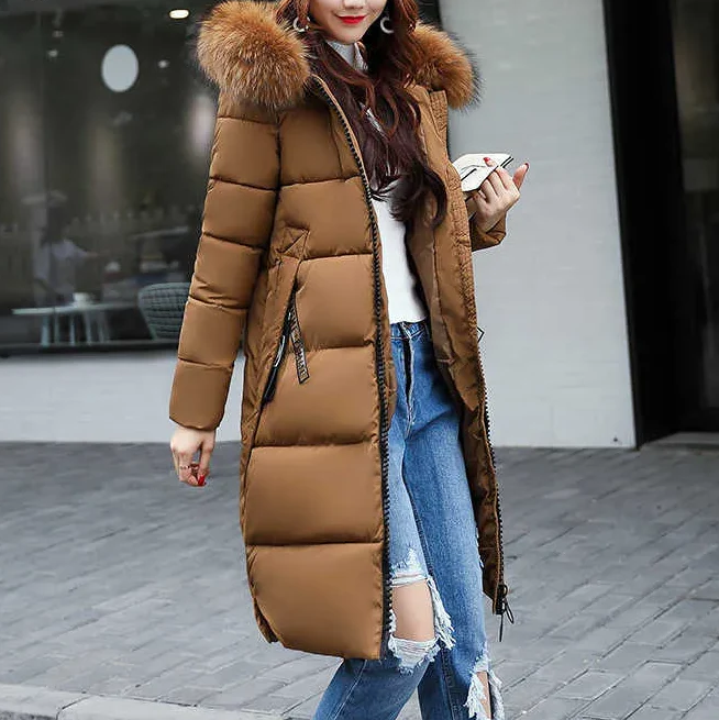 Fuzede - Long Women's Winter Coat for Elegant Protection and Comfort