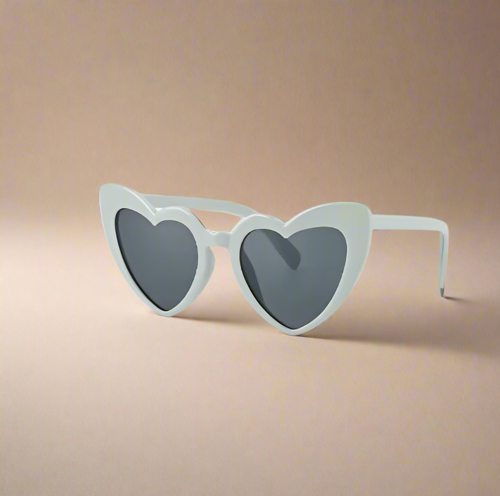 Ladies heart sunglasses retro big
