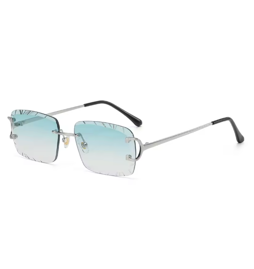 Minimalist metal sunglasses - square & rimless for street looks