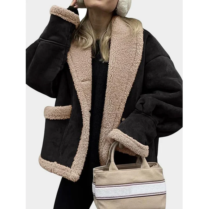 Snaedis Women's Winter Coat with Stylish Collar for Warm & Elegant Winter Looks