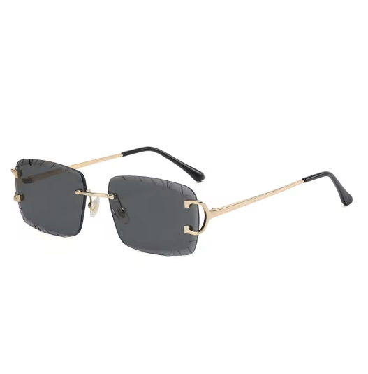 Minimalist metal sunglasses - square & rimless for street looks