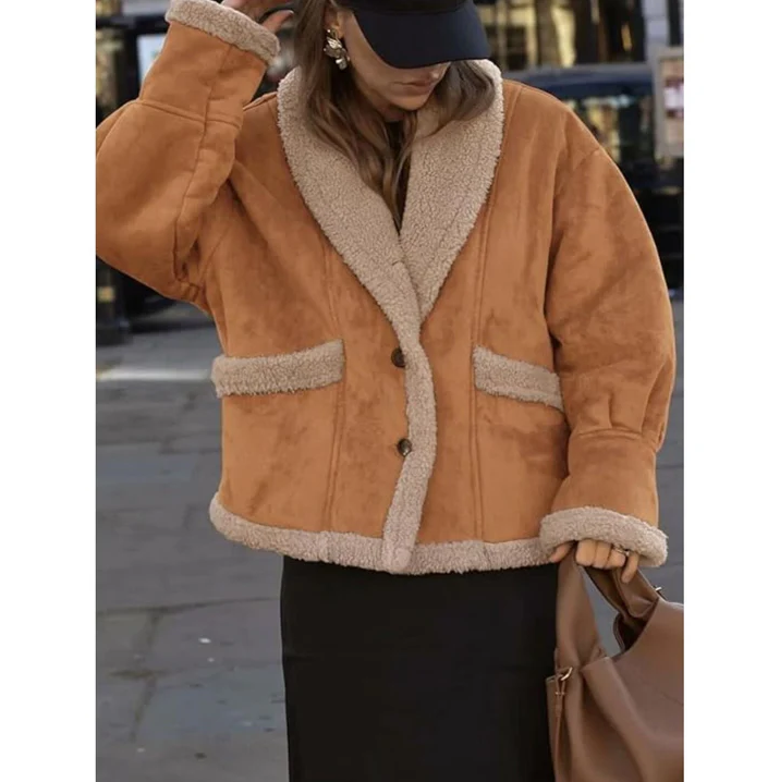 Snaedis Women's Winter Coat with Stylish Collar for Warm & Elegant Winter Looks