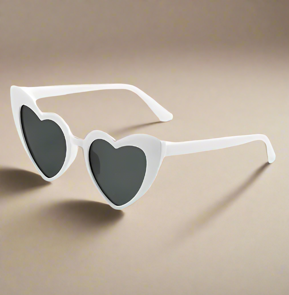 Ladies heart sunglasses retro big