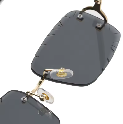 Minimalist metal sunglasses - square & rimless for street looks