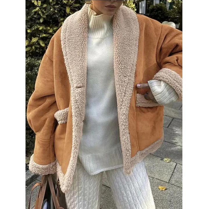 Snaedis Women's Winter Coat with Stylish Collar for Warm & Elegant Winter Looks