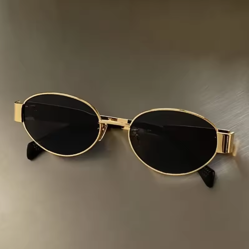 Vintage pilot sunglasses for women - green lenses & metal frame