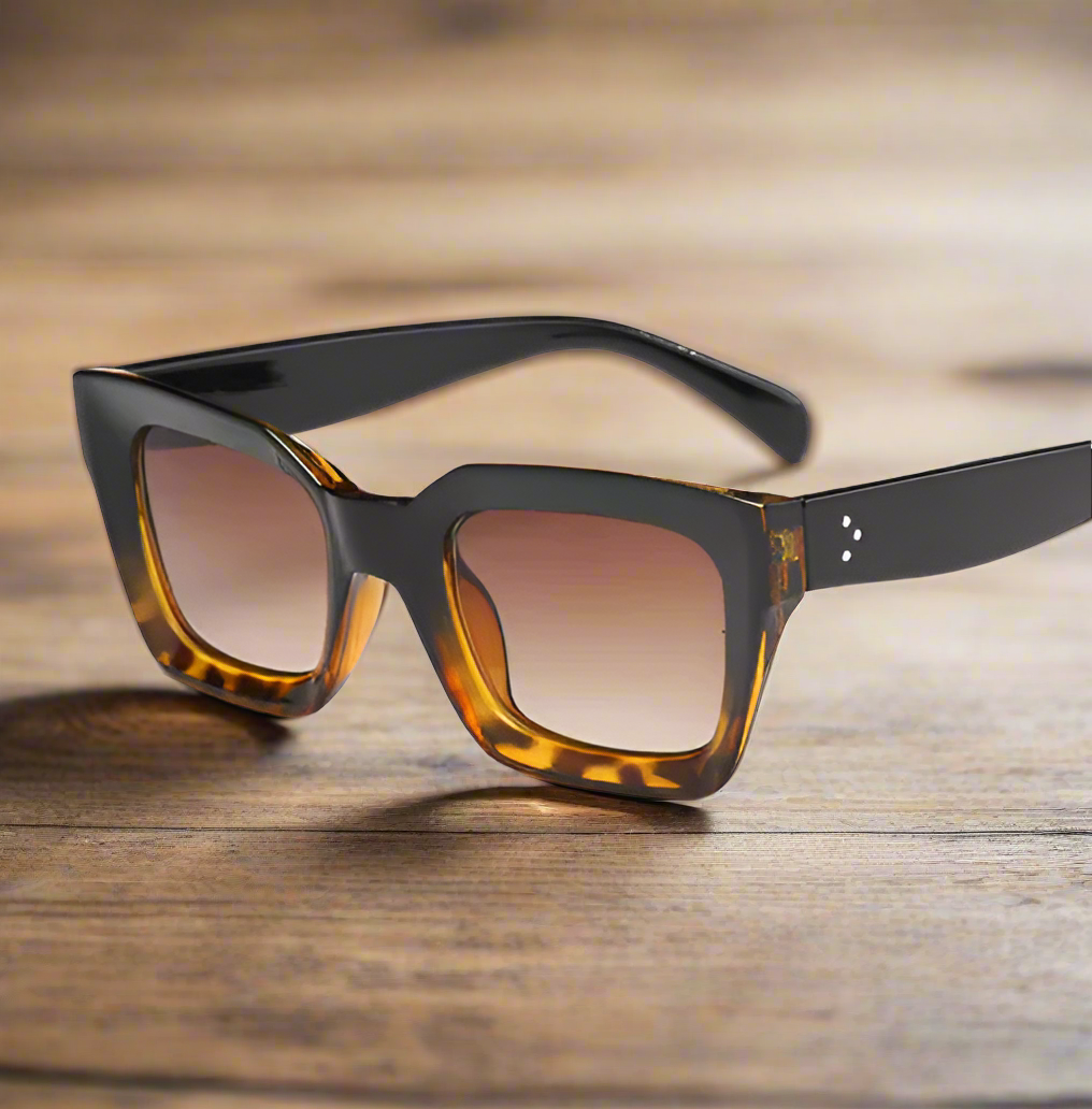 Sleek matte finish cat-eye glasses
