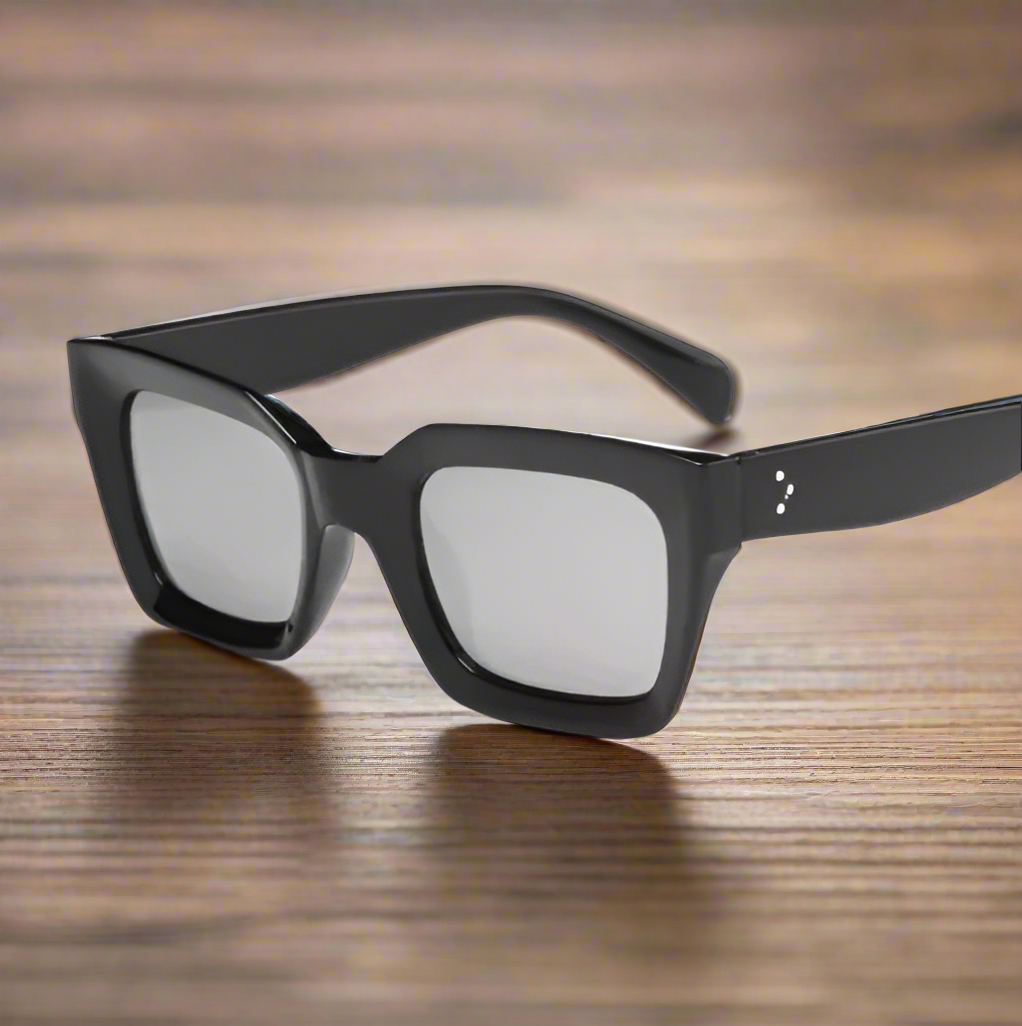 Sleek matte finish cat-eye glasses