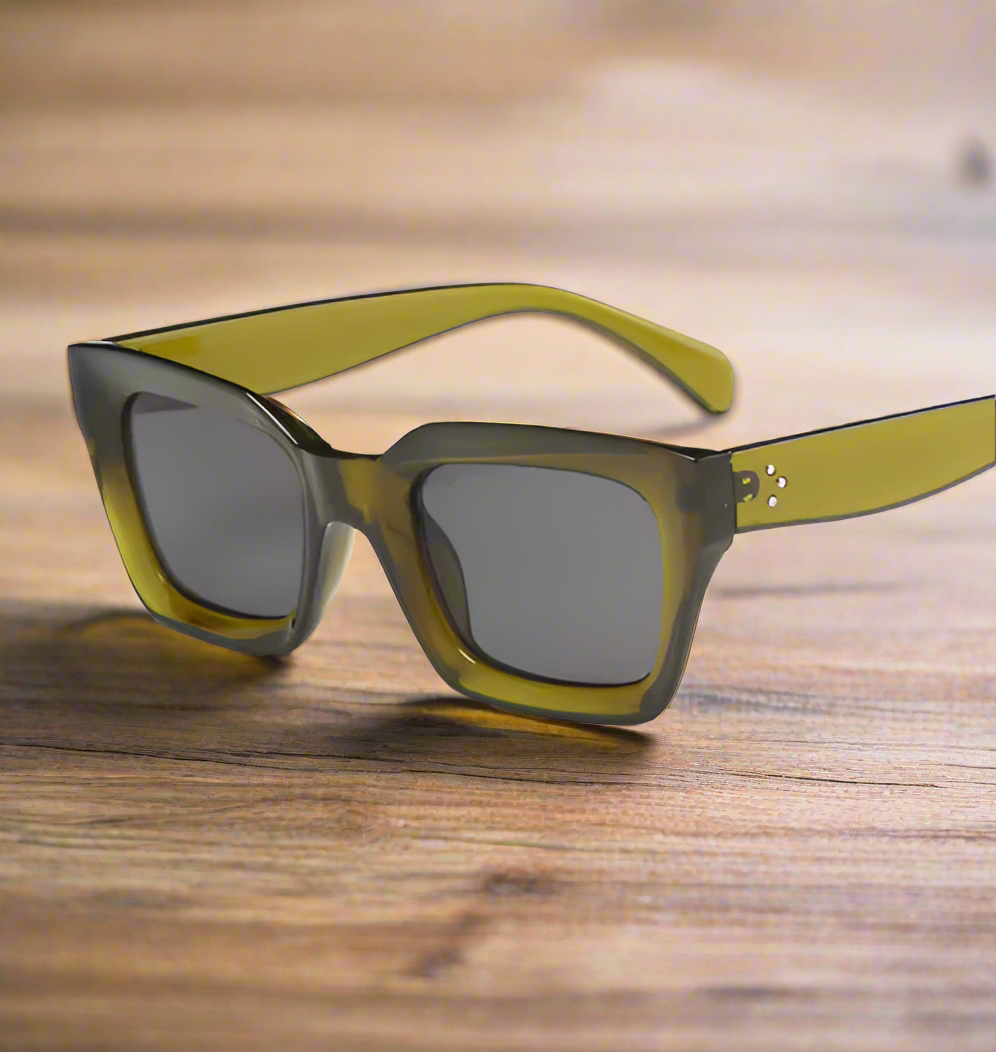 Sleek matte finish cat-eye glasses
