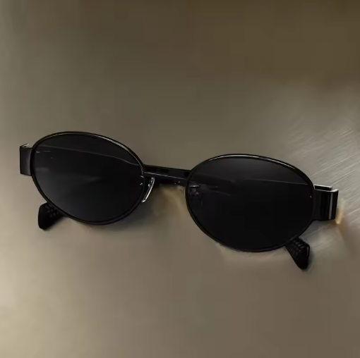 Vintage pilot sunglasses for women - green lenses & metal frame