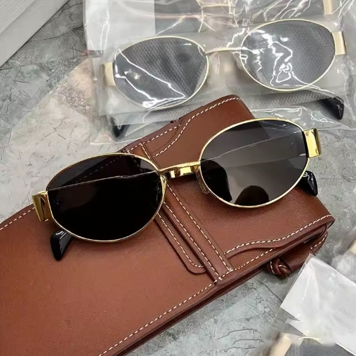 Vintage pilot sunglasses for women - green lenses & metal frame