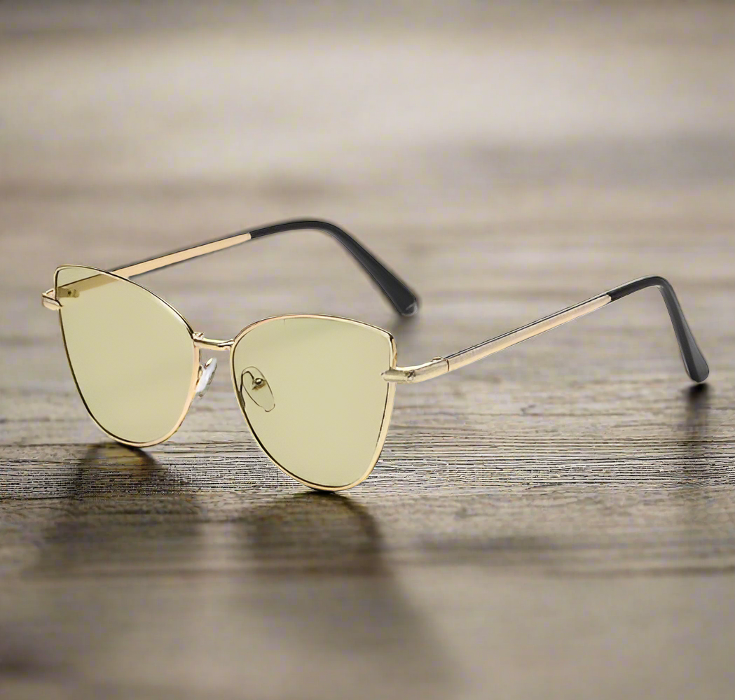 Retro metal frame cat-eye sunglasses