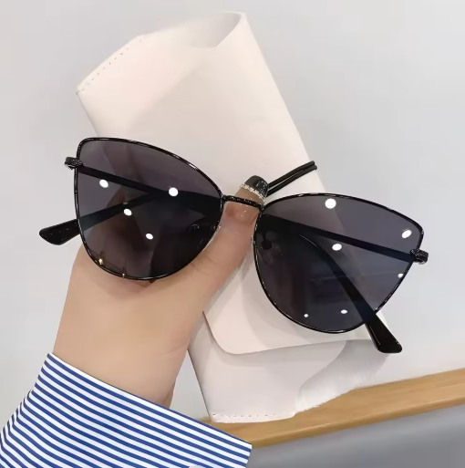 Retro metal frame cat-eye sunglasses