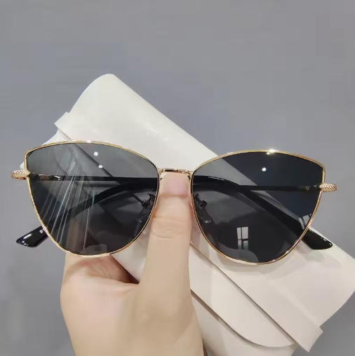 Retro metal frame cat-eye sunglasses