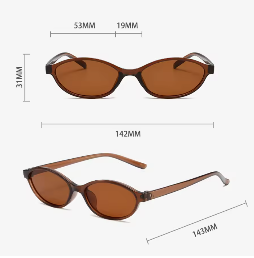 Retro sunglasses with oval frame