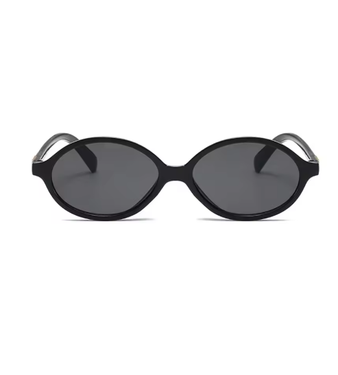 Trendy mini sunglasses for women - oval shape & clear lenses