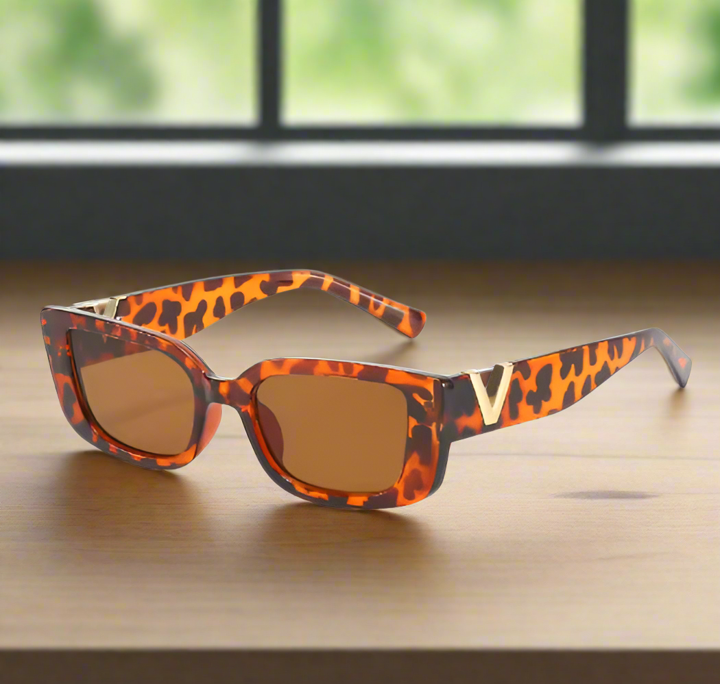 Retro rectangle sunglasses women