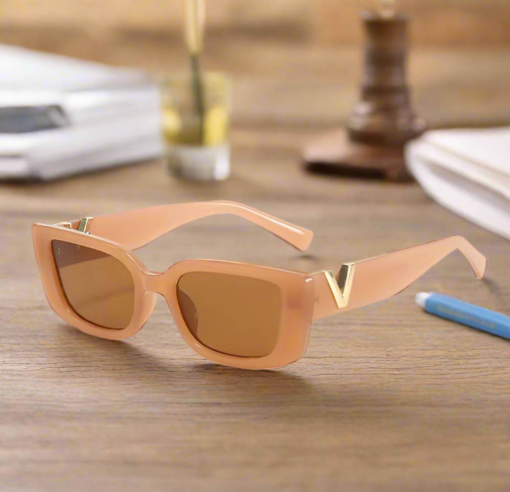 Retro rectangle sunglasses women