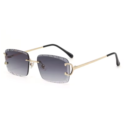 Minimalist metal sunglasses - square & rimless for street looks
