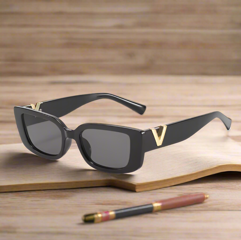 Retro rectangle sunglasses women