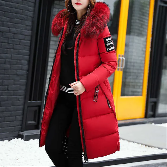 Fuzede - Long Women's Winter Coat for Elegant Protection and Comfort