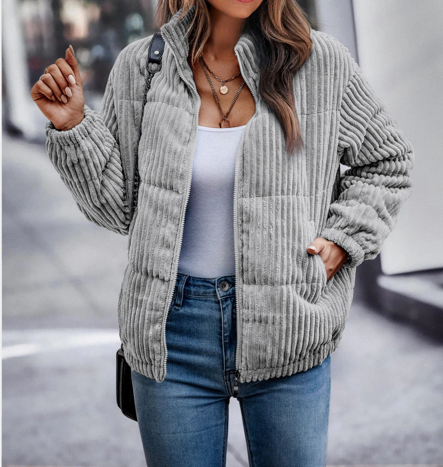 Alice - Elegant Winter Jacket Made of Soft Ripsamt for Stylish Comfort