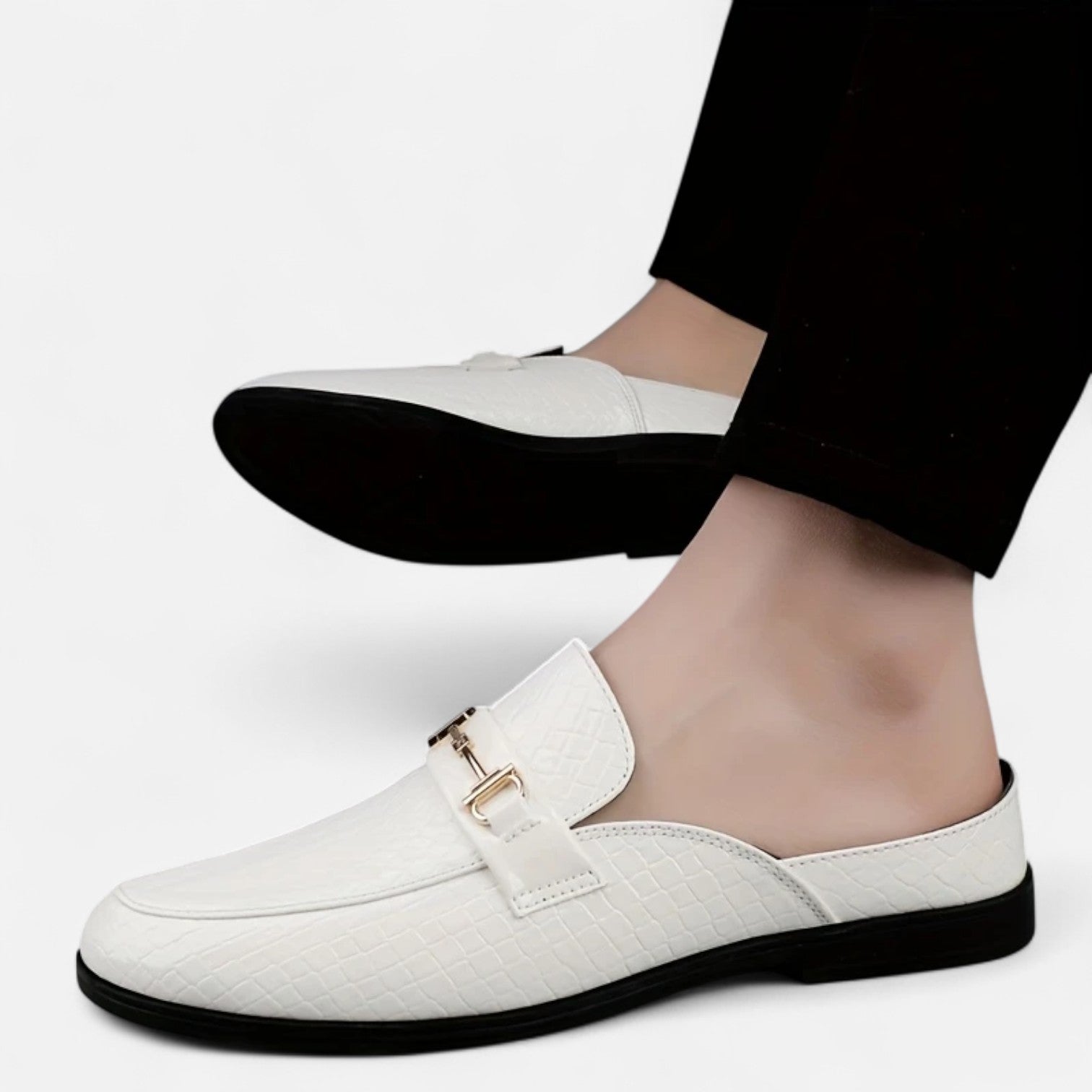 Dorevelle Men’s Dress Loafers with Stylish Buckle & Classic Round Toe Design