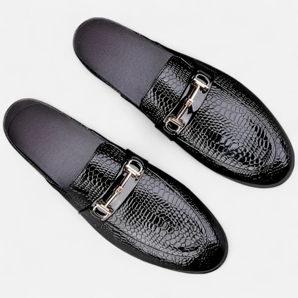 Dorevelle Men’s Dress Loafers with Stylish Buckle & Classic Round Toe Design