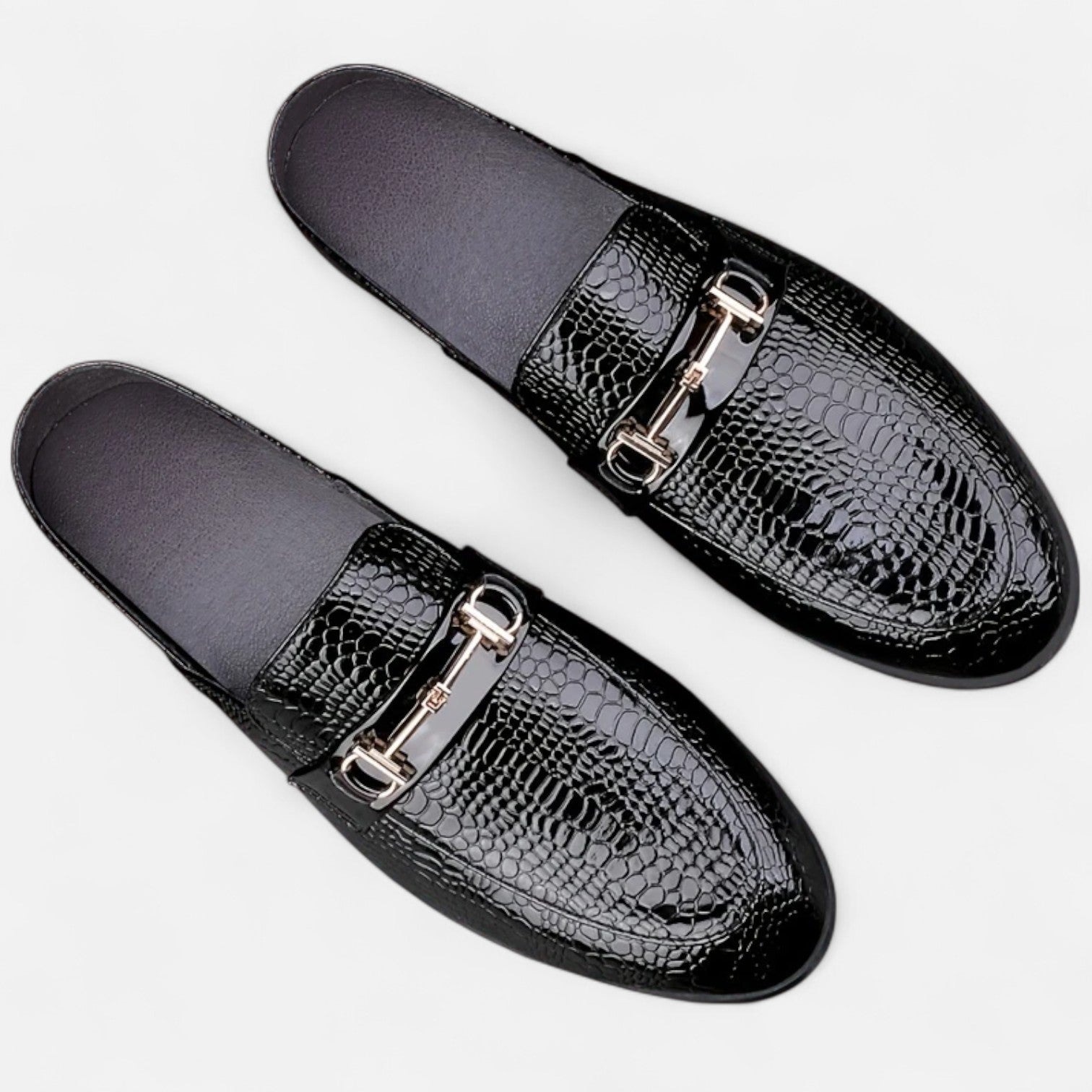 Dorevelle Men’s Dress Loafers with Stylish Buckle & Classic Round Toe Design
