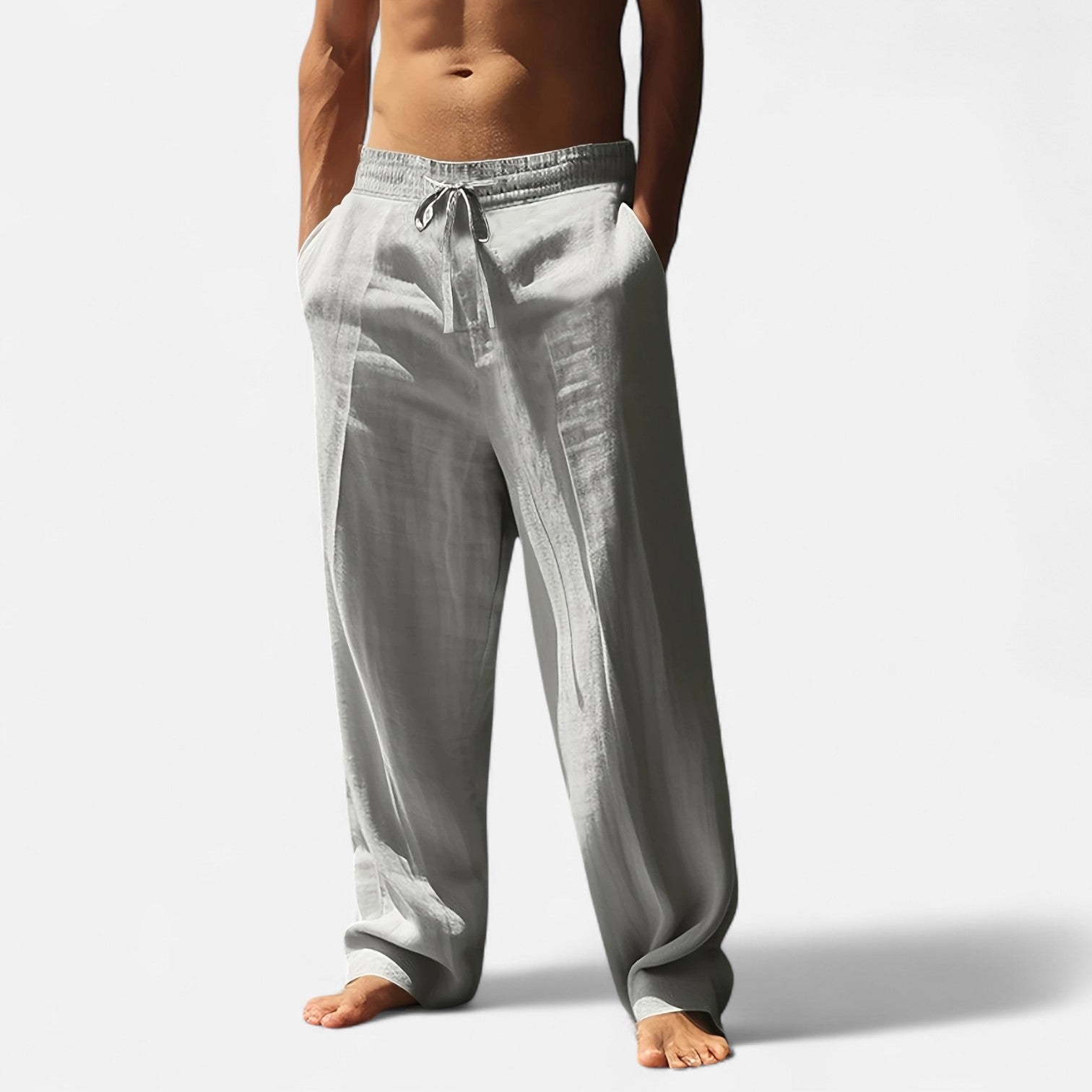 Dorevelle | Men’s Comfortable Relaxed Linen Autumn Pants – Effortless Riviera Style