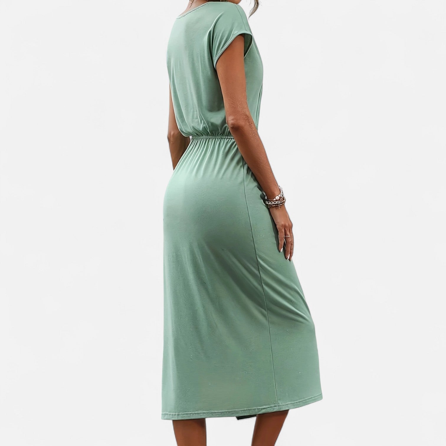 Dorevelle Women's Elegant White Dress with Stylish Heritage Knot Detail