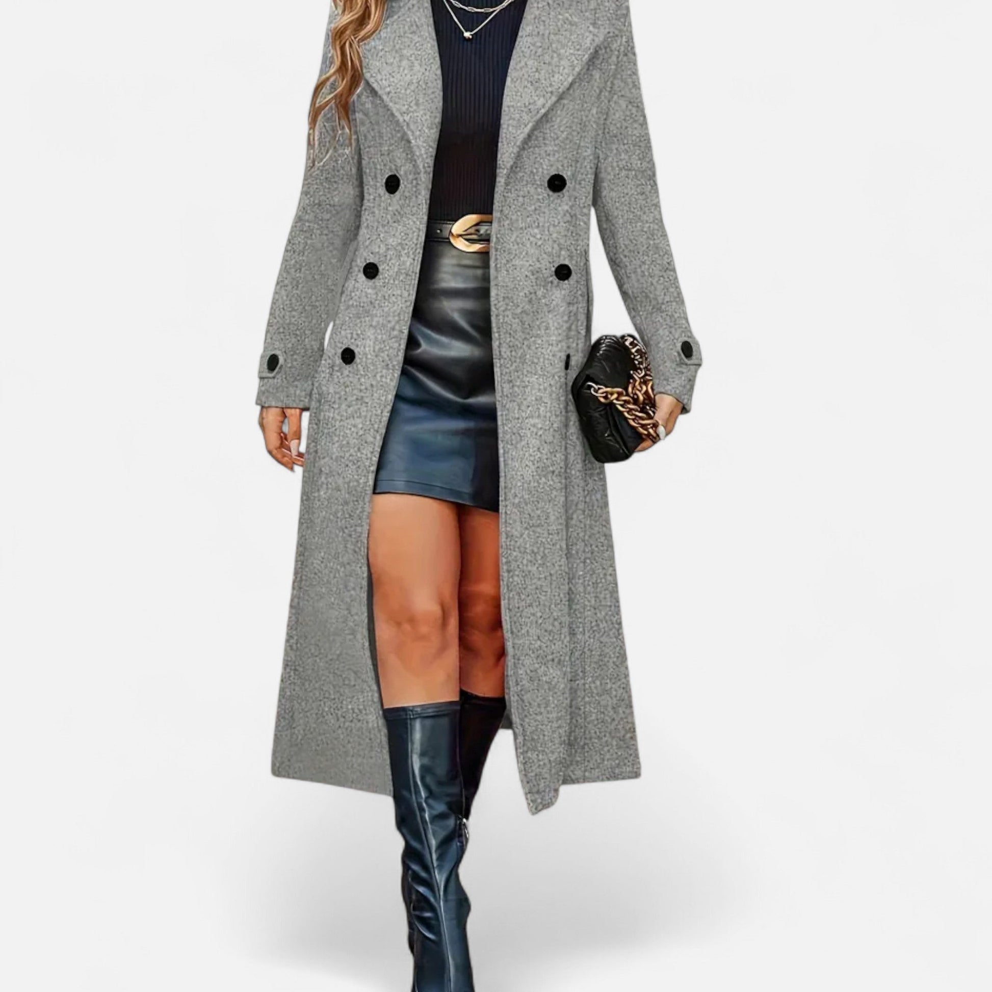 Dorevelle | Élégant manteau long à manches longues pour femmes, parfait pour l'hiver