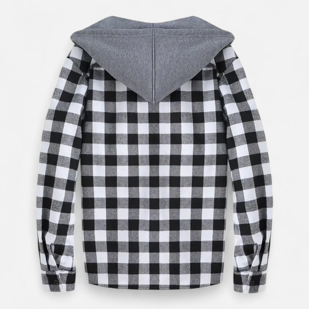 Dorevelle men’s stylish button-up hooded sweater for a casual yet trendy look