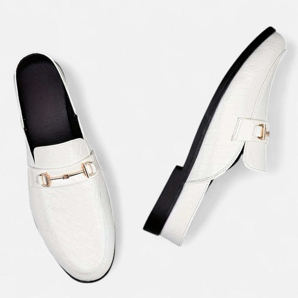 Dorevelle Men’s Dress Loafers with Stylish Buckle & Classic Round Toe Design