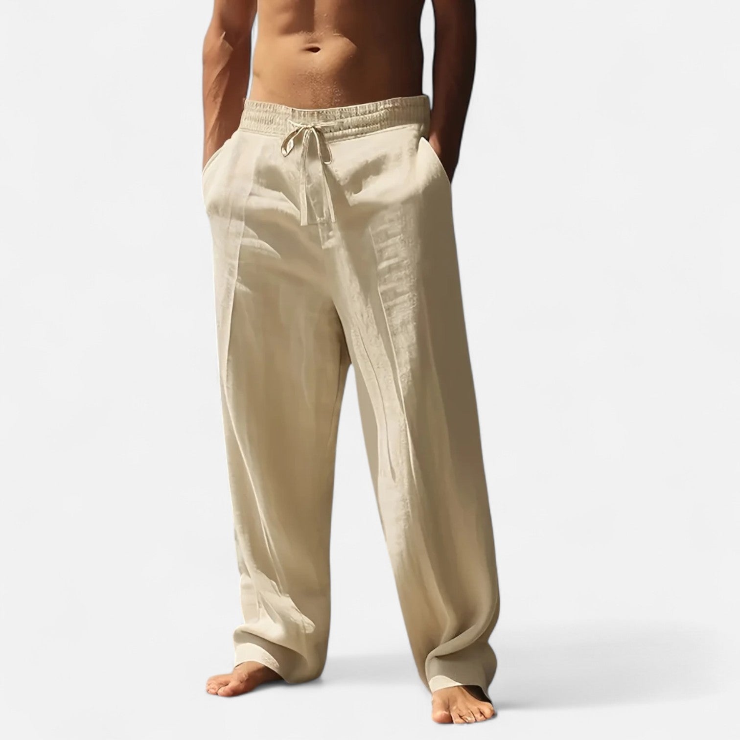 Dorevelle | Men’s Comfortable Relaxed Linen Autumn Pants – Effortless Riviera Style