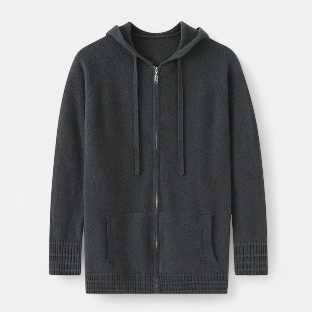 Dorevelle | Men’s Stylish Hooded Cardigan – Cozy and Elegant Winter Knitwear