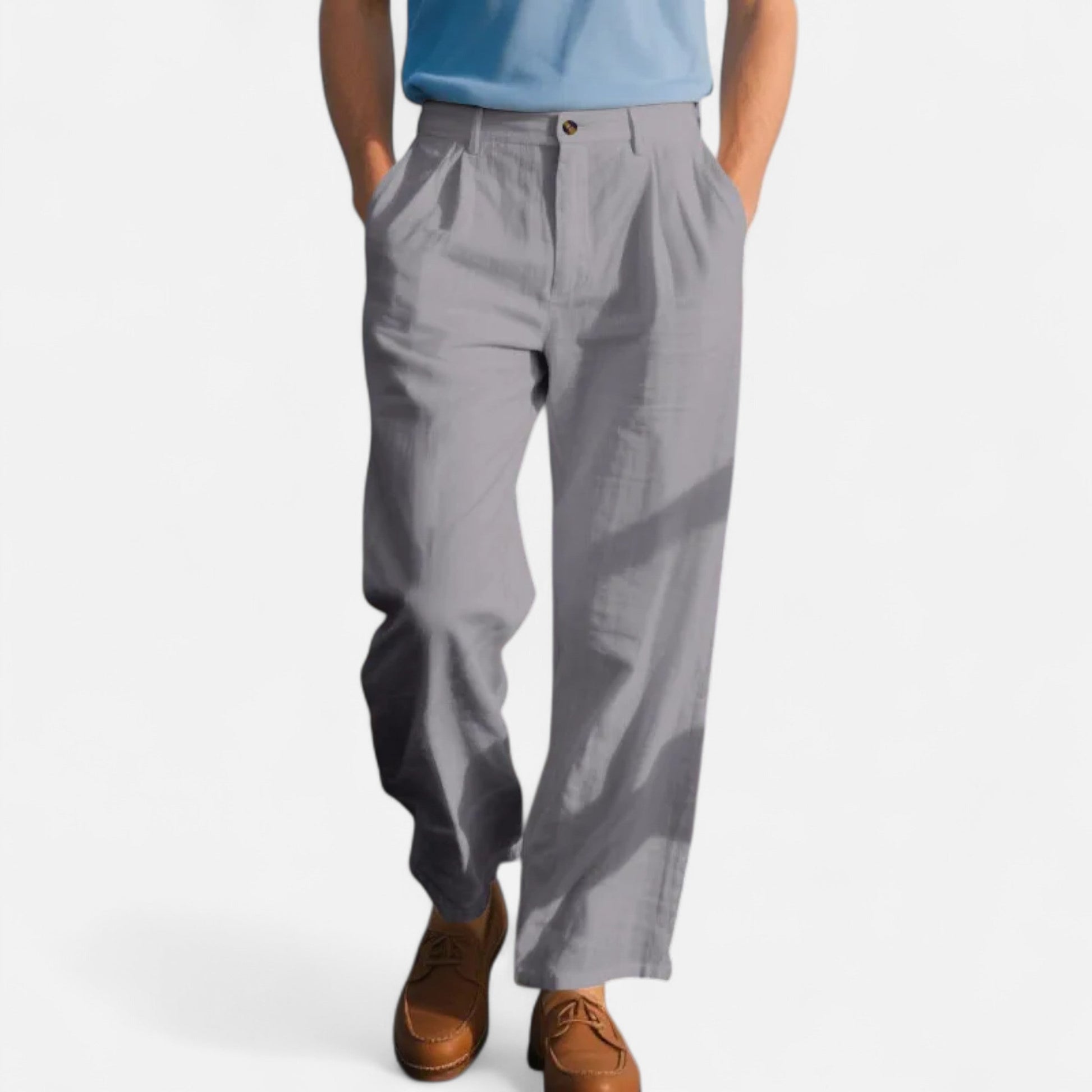 Dorevelle | Herren Leinenhose mit geradem Schnitt – Elegante Business-Mode