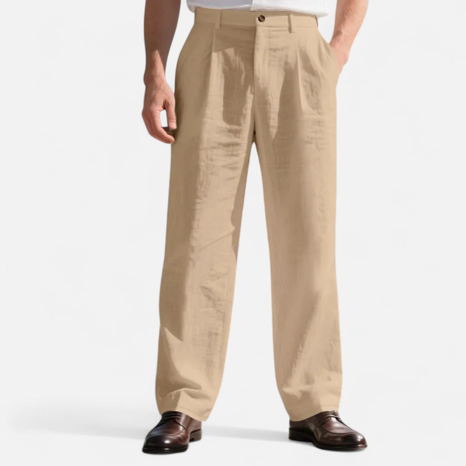Dorevelle | Herren Leinenhose mit geradem Schnitt – Elegante Business-Mode