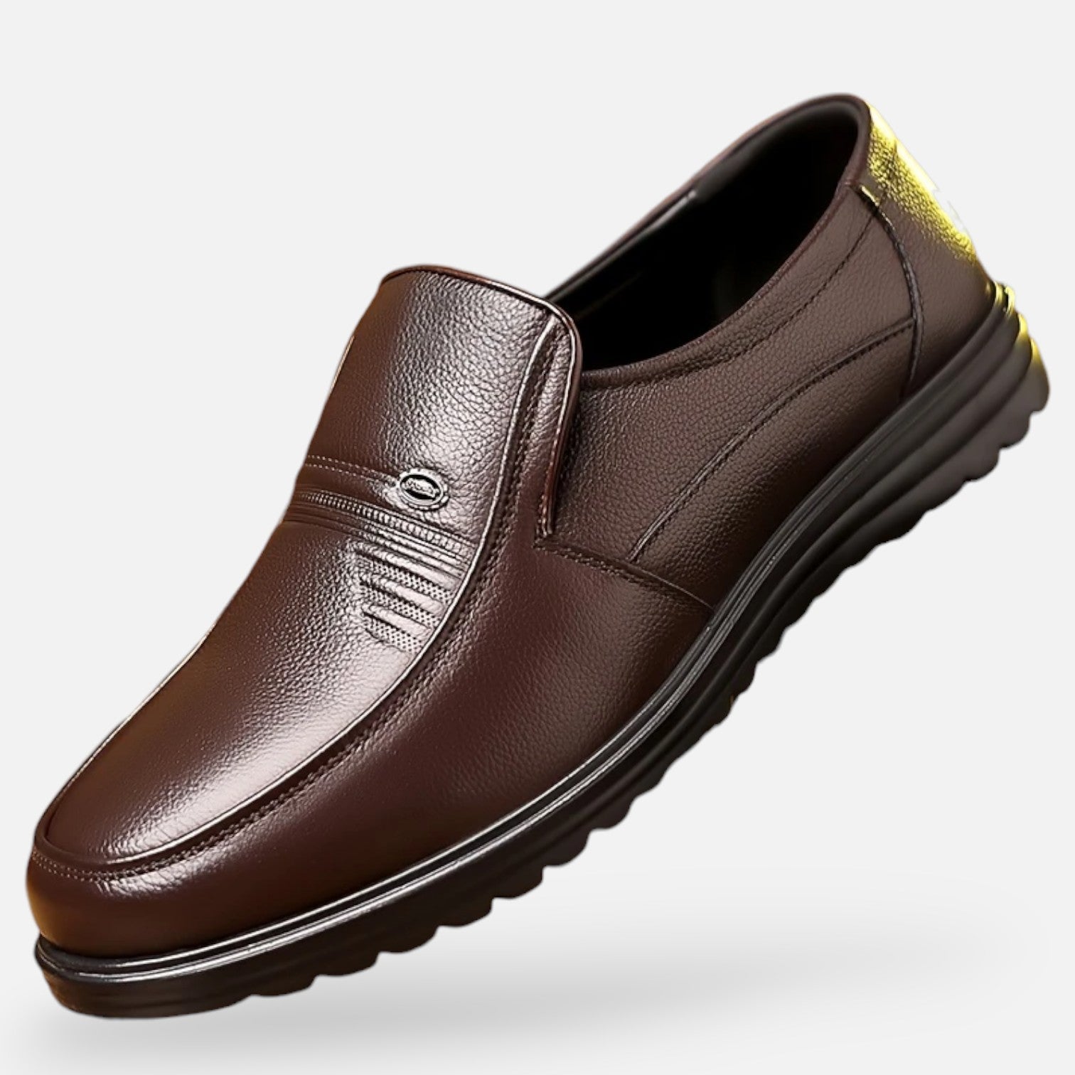 Dorevelle Men's Premium Leather Loafers – Stylish Ivy Slip-On Comfort