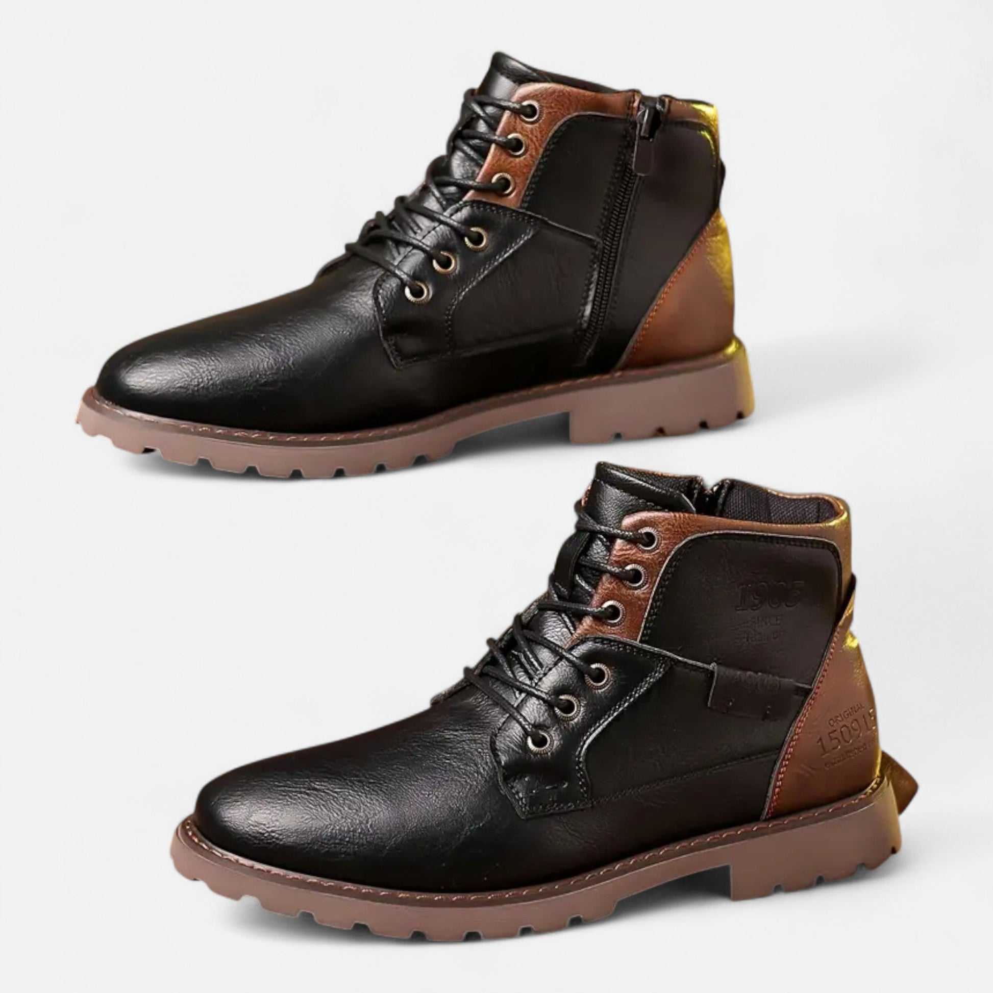 Dorevelle Herren Vintage Leder Schnürstiefel für stilbewusste Männer