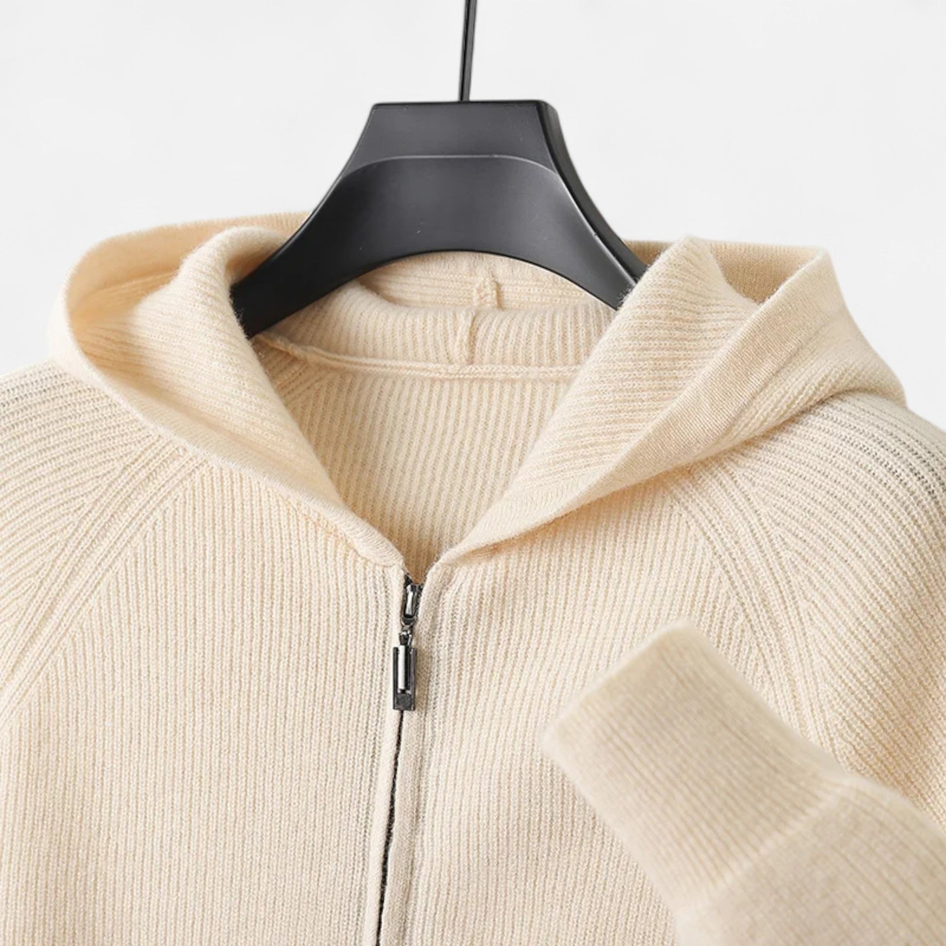 Dorevelle | Herren Zipper-Hoodie aus Heritage Merino Wolls Signatur-Design